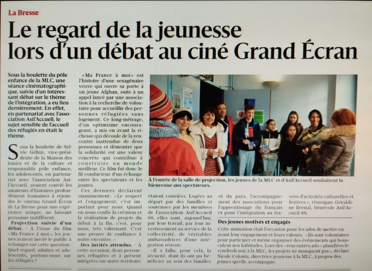 Ciné/ Débat à La Bresse " ma France à moi"
